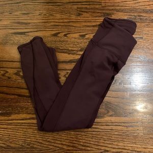 Burgundy Lululemon Leggings